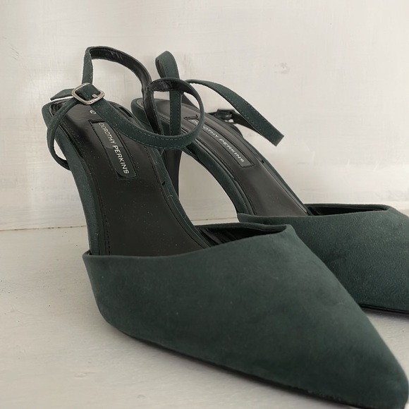 Dorothy Perkins deep green suede heels SIZE UK 6 (US8) - Picture 3 of 7